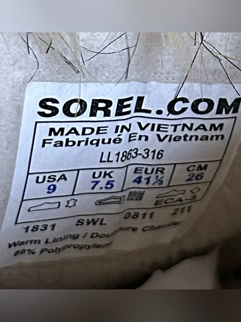 Sorel Joan Of Arctic Winter Waterproof Boots Brown Leather Faux Fur Women’s 9